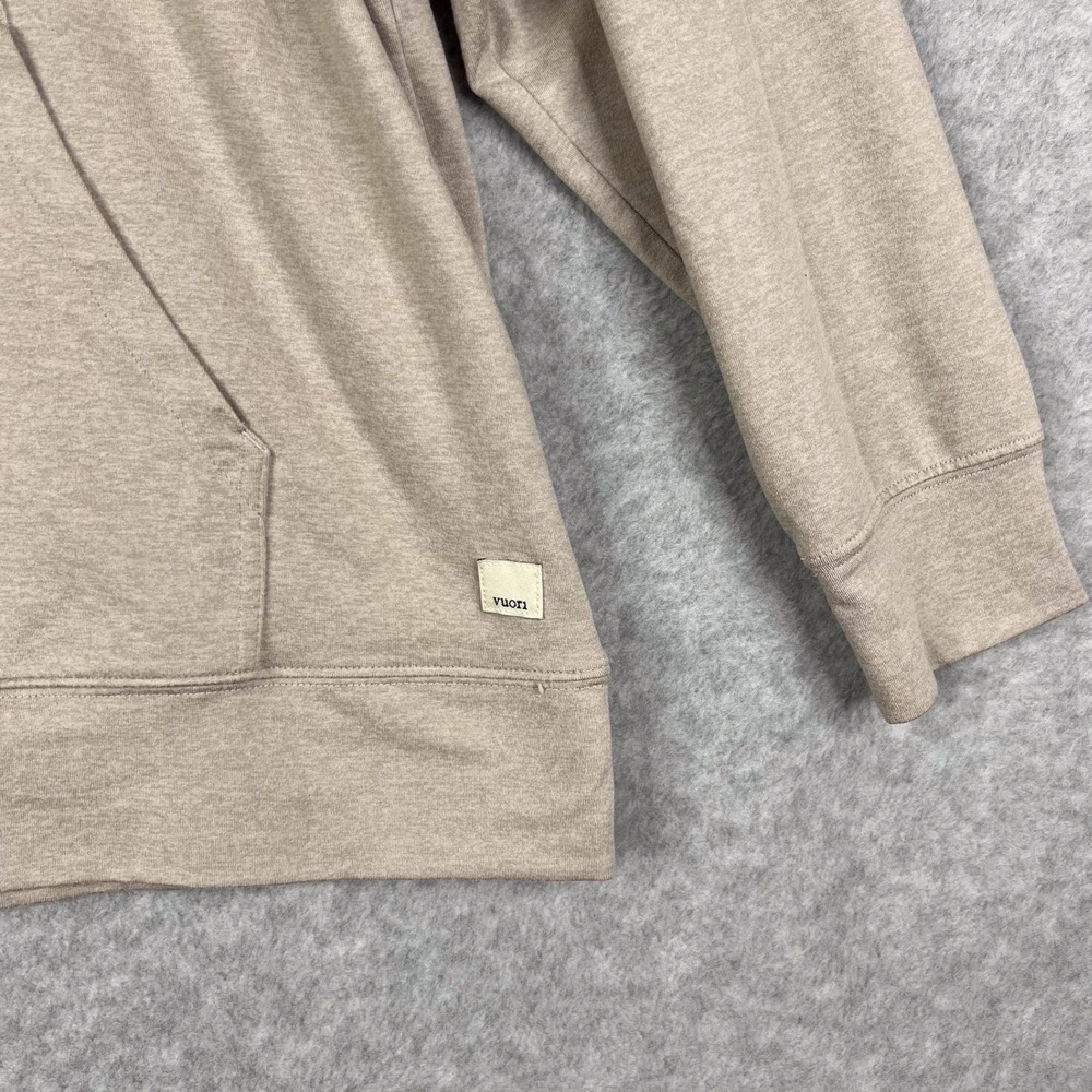 Vuori Heathered Khaki Tan Halo Oversized Hoodie Pullover Size Small - Picture 4 of 12
